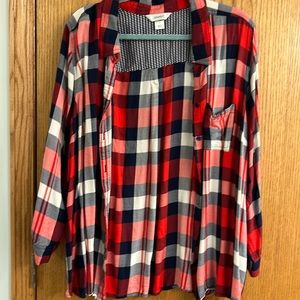 Plus size plaid top